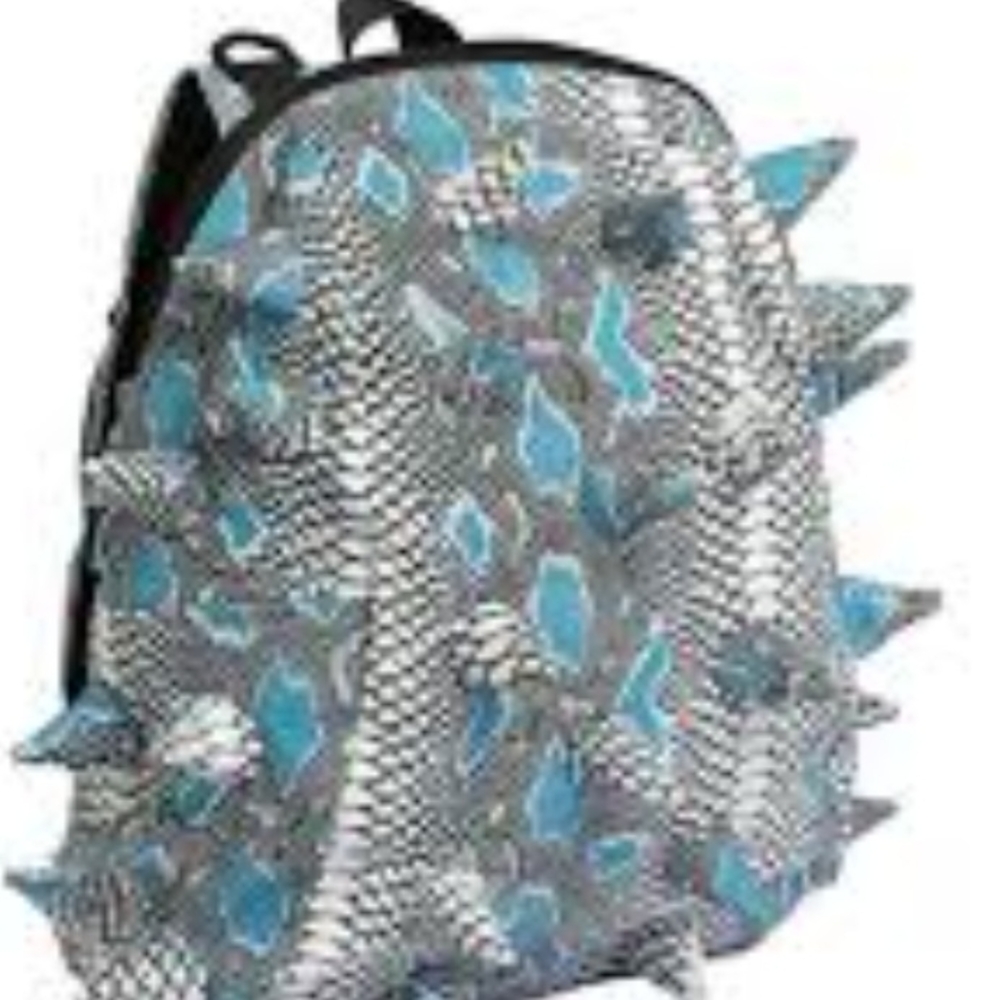 Spiked Blue and Gray Kids Backpack